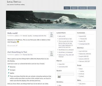 Тема SeaShore для WordPress